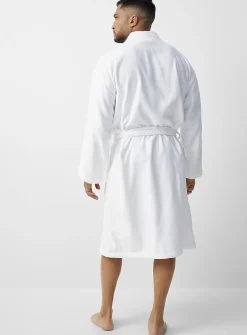 Terry-lined velvet robe