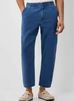 Textured basketweave pant