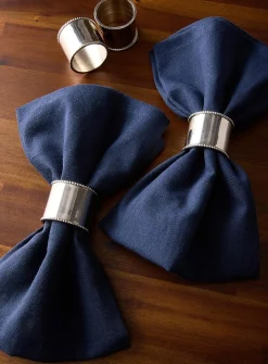 Textured border napkin rings