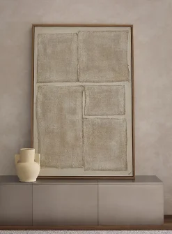 Textured collage wall art