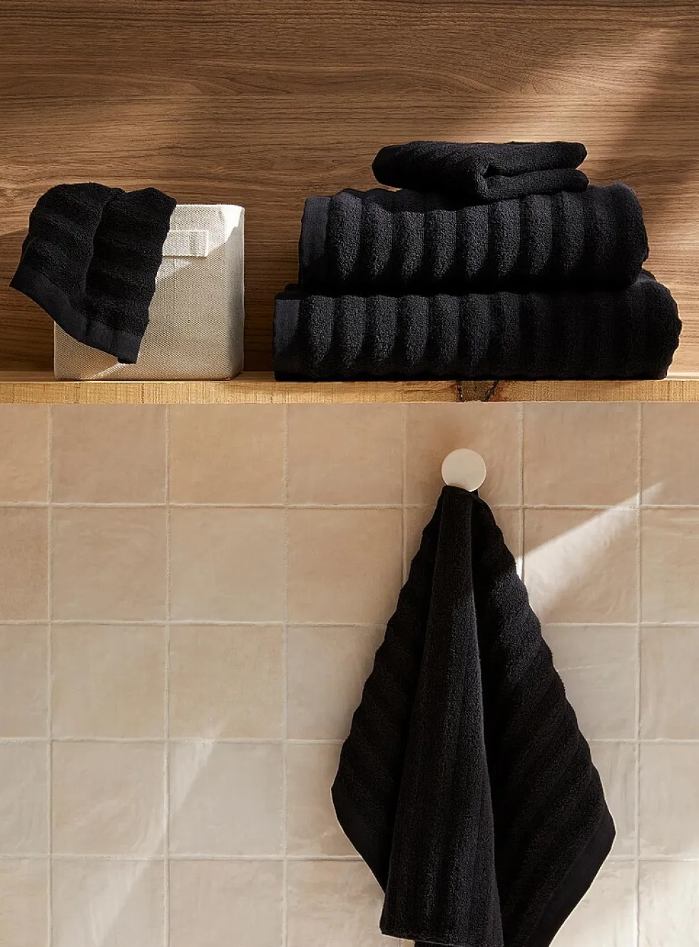 Textured cotton towels