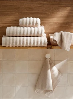 Textured cotton towels