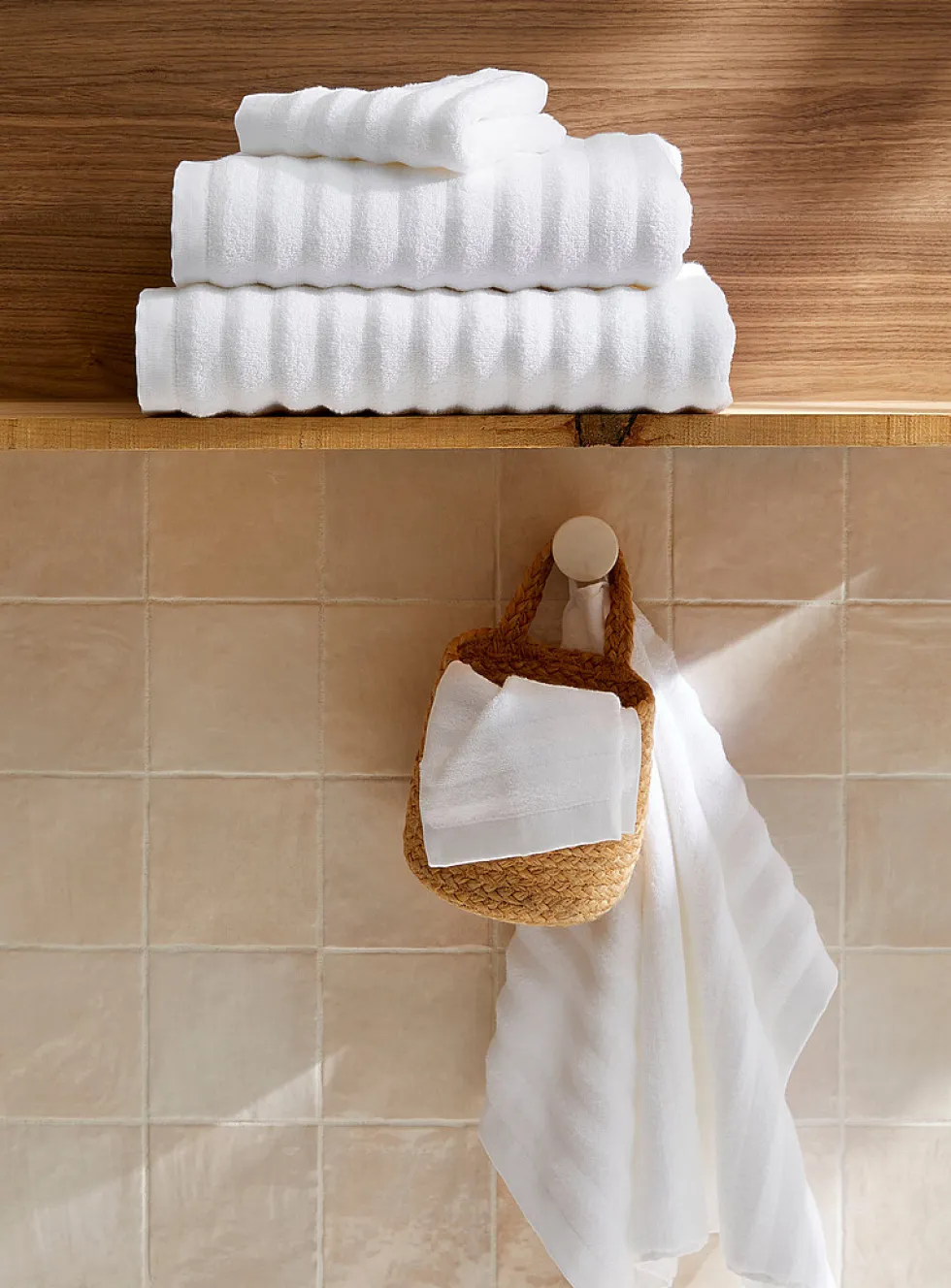 Textured cotton towels