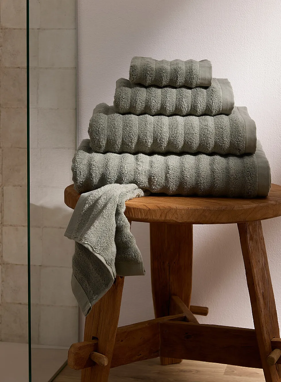 Textured cotton towels
