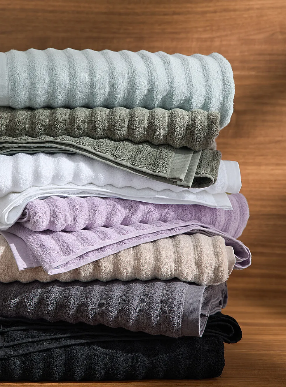 Textured cotton towels