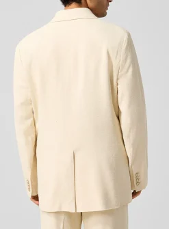 Textured double-breasted blazer