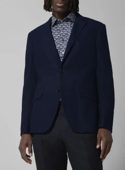 Textured jersey blazer