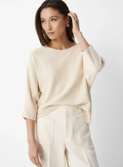 Textured knit loose boxy sweater