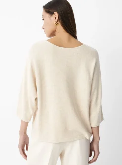 Textured knit loose boxy sweater
