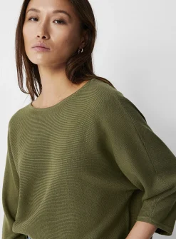 Textured knit loose boxy sweater