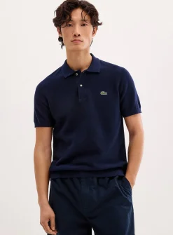 Textured knit polo