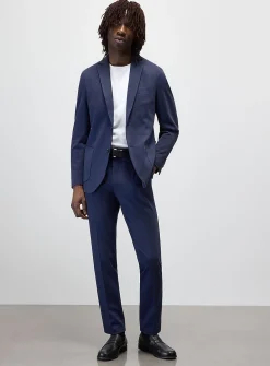 Textured knit suit