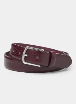 Textured leather belt