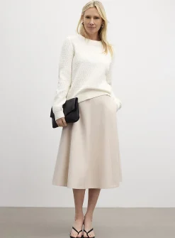 Textured reprocessed cotton sweater