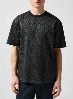 Textured retro jacquard T-shirt