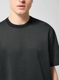 Textured retro jacquard T-shirt