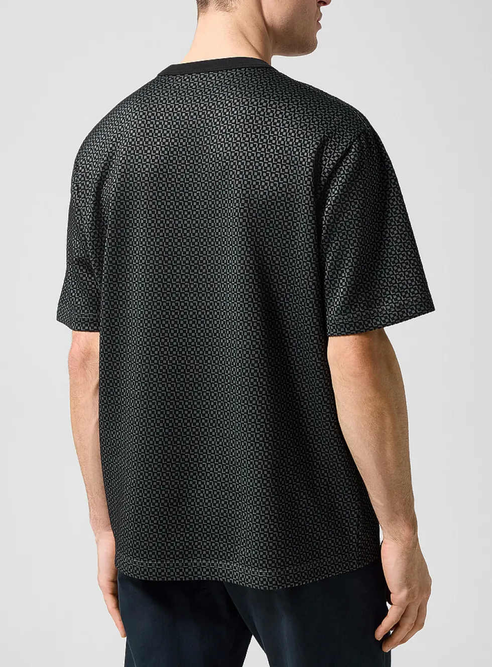 Textured retro jacquard T-shirt
