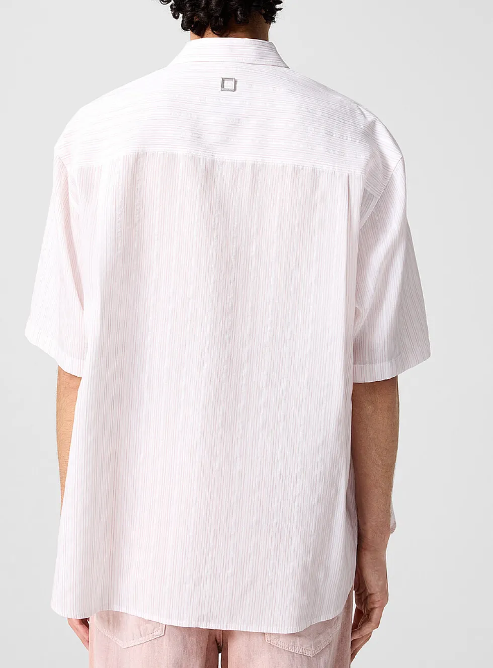 Textured stripes loose shirt