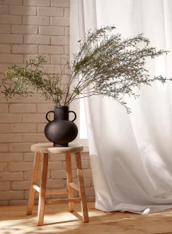 Textured tie-top curtain