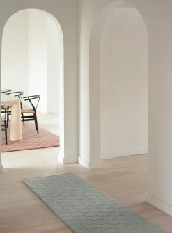 Textured tiles artisanal hallway runner