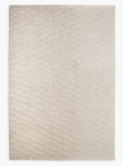 Textured tiles artisanal rug