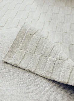 Textured tiles artisanal rug