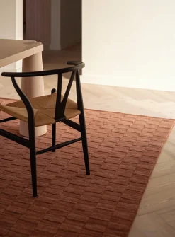 Textured tiles artisanal rug