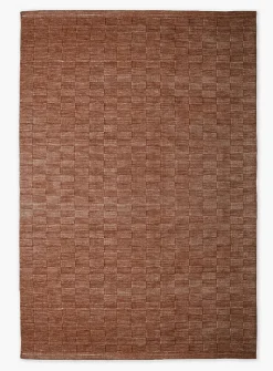 Textured tiles artisanal rug