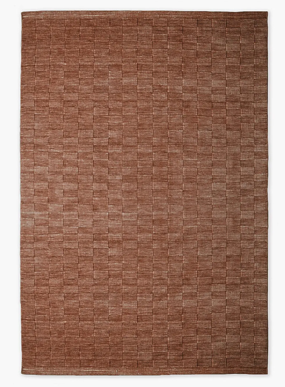 Textured tiles artisanal rug
