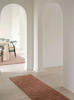 Textured tiles artisanal hallway runner