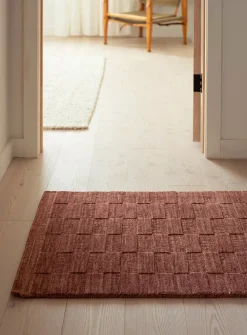 Textured tiles artisanal hallway runner