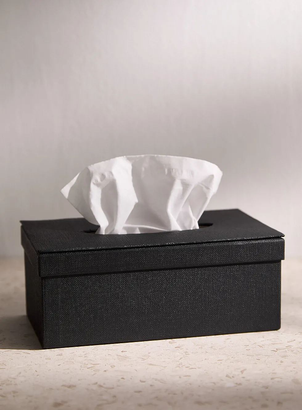 Textured tissue box