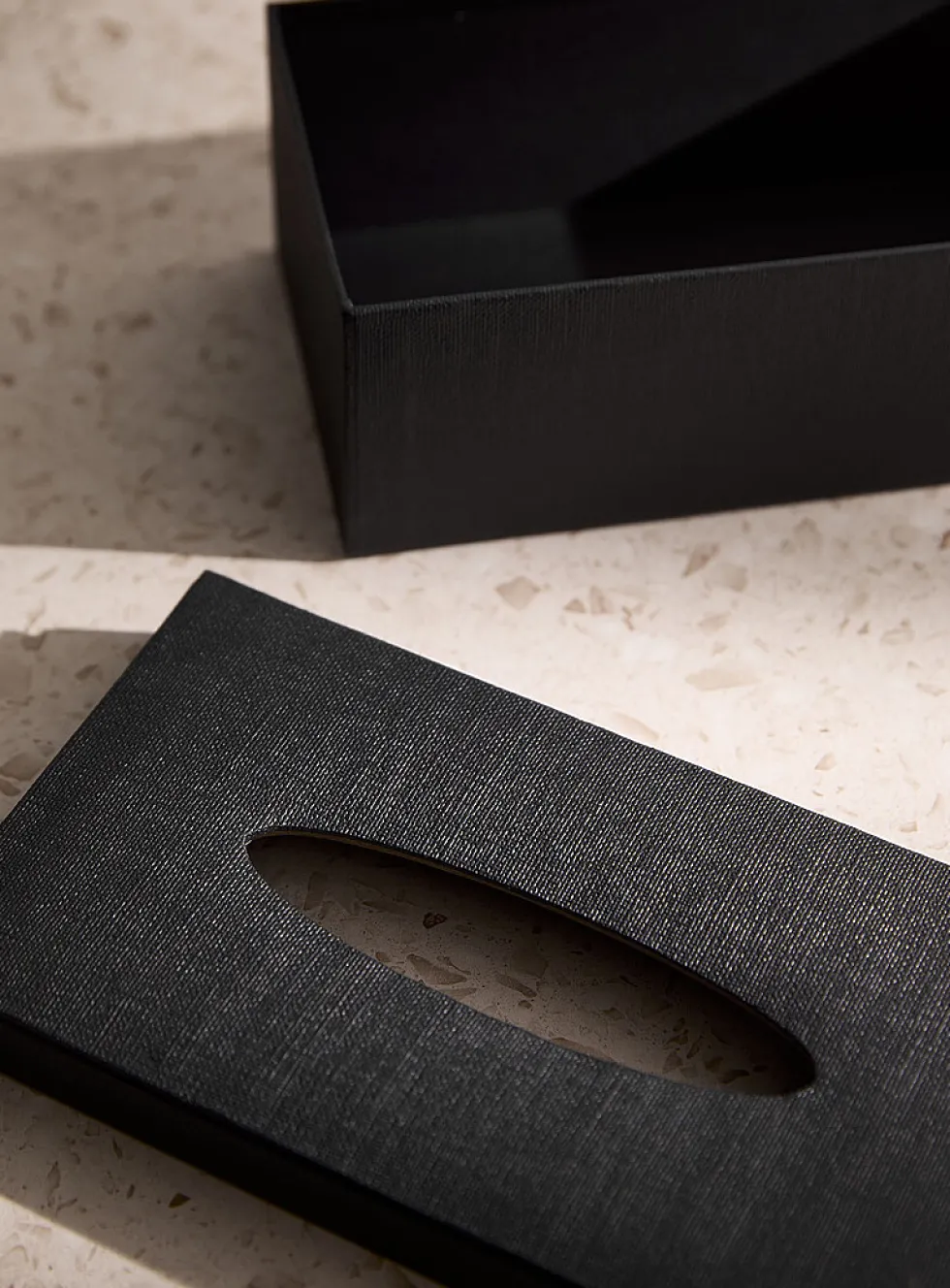 Textured tissue box