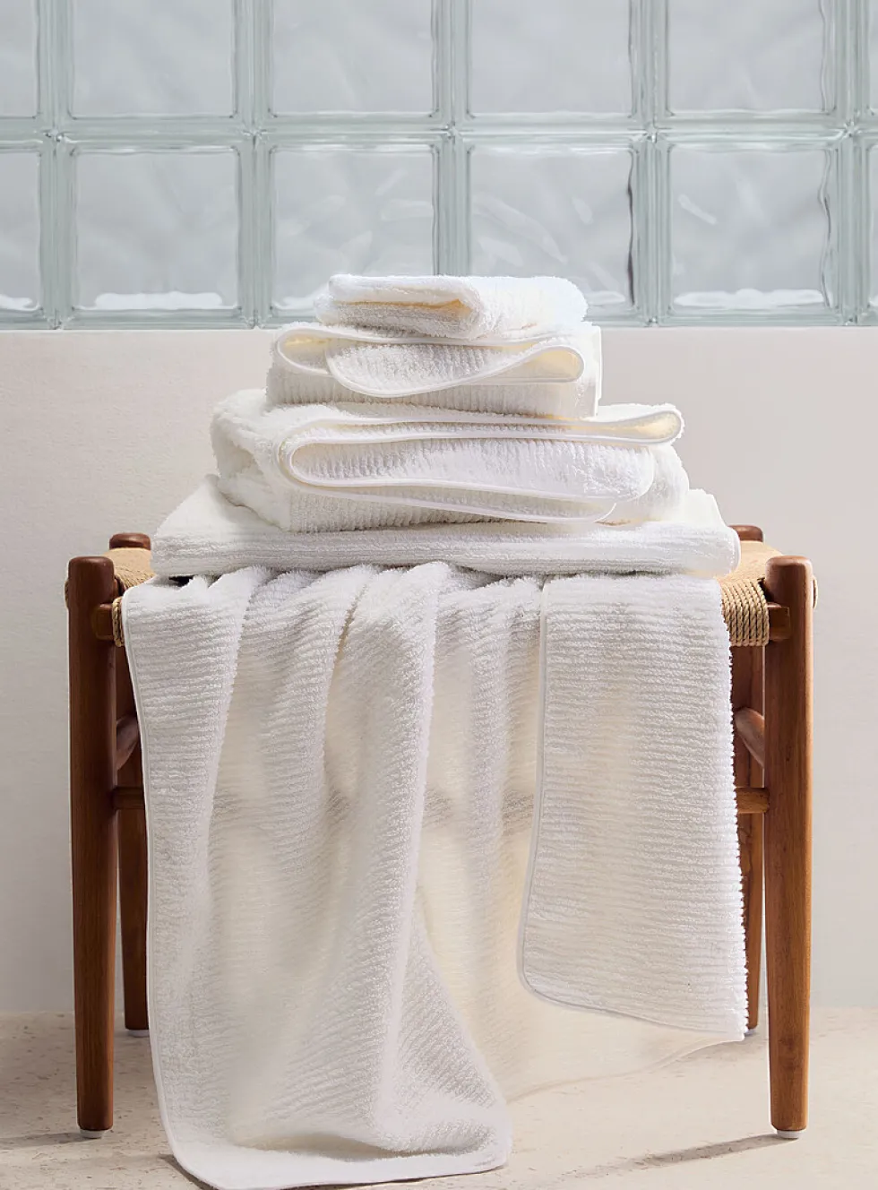 Textured Turkish cotton towels