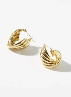 Textured twist hoops
