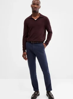 Textured weft chinos