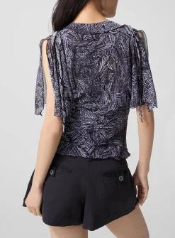 Thanais pure silk laced blouse