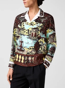 The Grotto pure silk cabana shirt