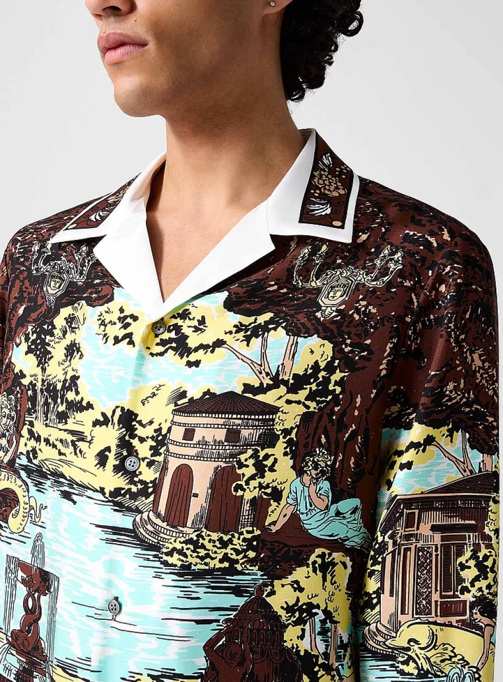 The Grotto pure silk cabana shirt