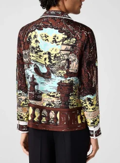 The Grotto pure silk cabana shirt