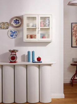 The Kit glass door metallic wall cabinet
