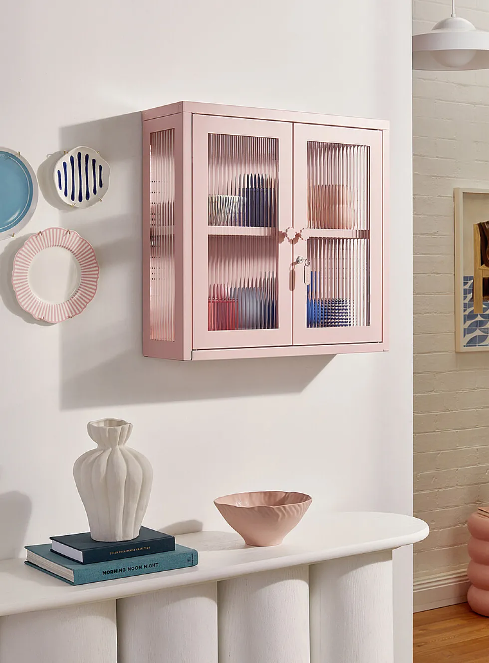 The Kit glass door metallic wall cabinet