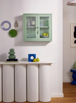 The Kit glass door metallic wall cabinet