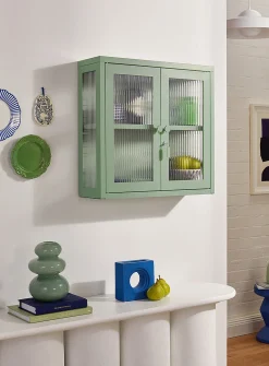 The Kit glass door metallic wall cabinet