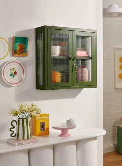 The Kit glass door metallic wall cabinet