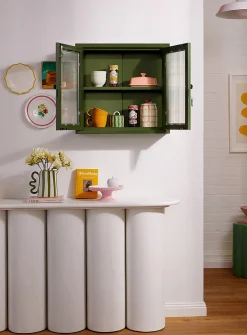 The Kit glass door metallic wall cabinet
