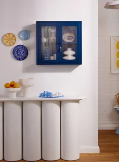 The Kit glass door metallic wall cabinet