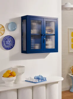 The Kit glass door metallic wall cabinet