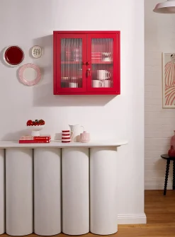 The Kit glass door metallic wall cabinet