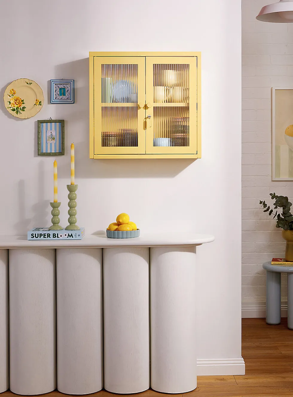The Kit glass door metallic wall cabinet
